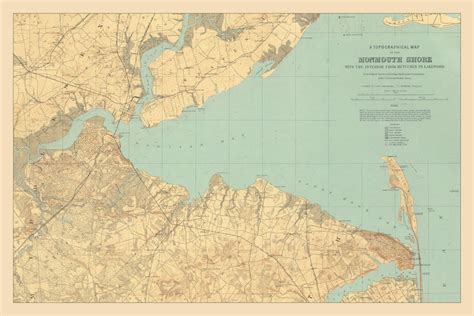 Raritan Bay Map 1886 Nautical Chart Print - Etsy