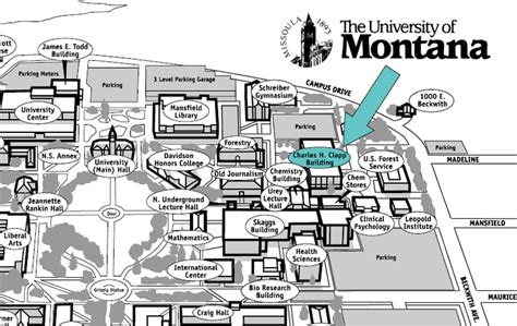 U Of Montana Campus Map - Map Ireland Counties and Towns