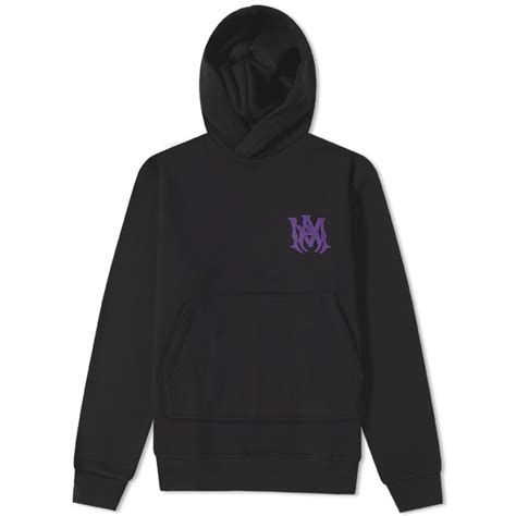 AMIRI MA Logo Hoodie Black & Purple | END.