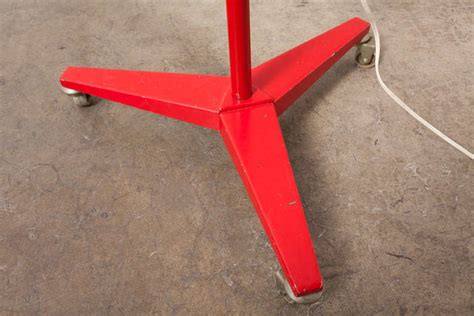Industrial Red Rolling Drafting Lamp at 1stDibs