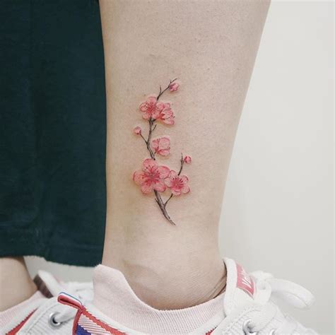 Beautiful Peach Blossom Tattoo