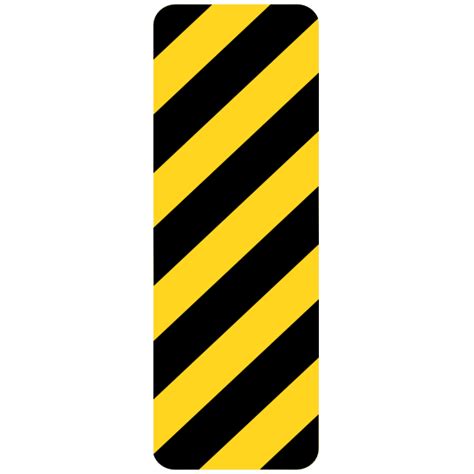 Black And Yellow Stripes To Right Sticker - 50+ Color Options!