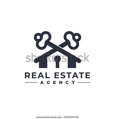 Illustration Real Estate Key Logo Design Stock Vector (Royalty Free ...