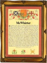 Surname Database: McWhirter Last Name Origin