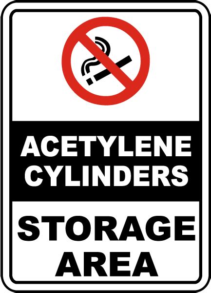 Acetylene Cylinders Storage Area Sign - Get 10% Off Now