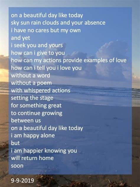 on a beautiful day like today - a poem - The Whole Parent