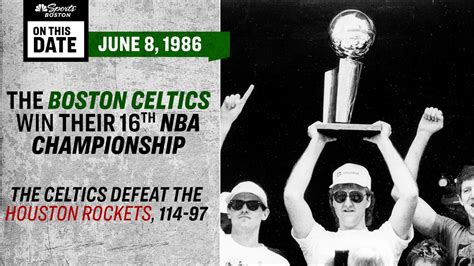 On this date in 1986 the Celtics won their 16th championship