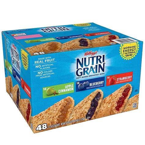 Nutri-Grain Soft Baked Breakfast Bars Variety, 1.3 oz, 48 Count ...