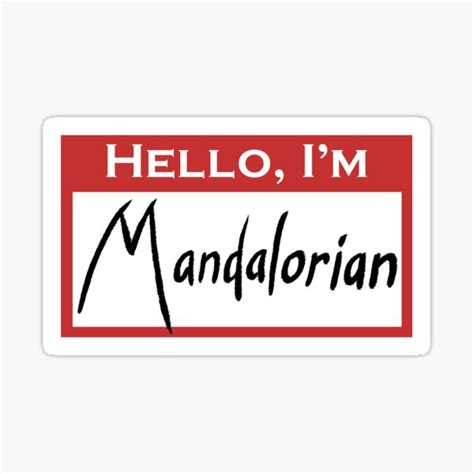 "Mandalorian" Sticker for Sale by SathosShade | Redbubble