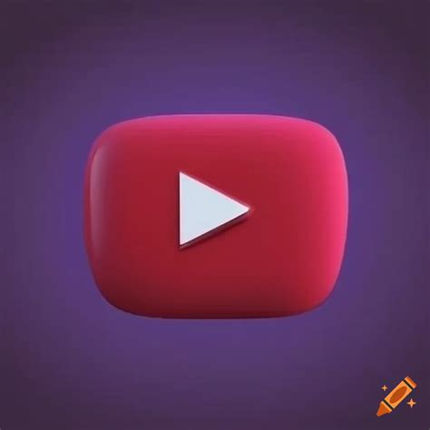 Youtube 3d logo on Craiyon