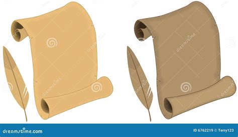 Parchment and quill stock vector. Illustration of manuscript - 6762219