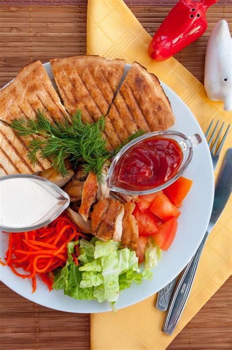 Shawarma Doner Kebab On A Plate Stock Image - Image of meal, east: 29807261