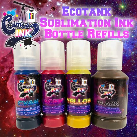 Epson EcoTank 502 Sublimation Ink Refills (CMYK Printers) | Cosmos Ink®