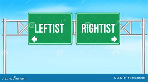 Leftist Vs Rightist Wing Politics Concept Representation on Signboard ...