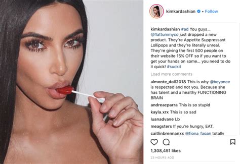 Kim Kardashian Posts Controversial Instagram Ad about Appetite Suppressants