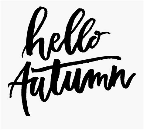 Microsoft Word Clip Art - Hello Autumn Calligraphy Transparent , Free ...