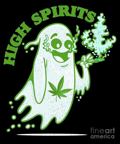 Funny Halloween Marijuana Cannabis Ghost Design for Weed Smokers Digital Art by Martin Hicks ...