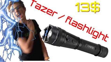 TASER flashlight!!! unboxing review and TEST - YouTube