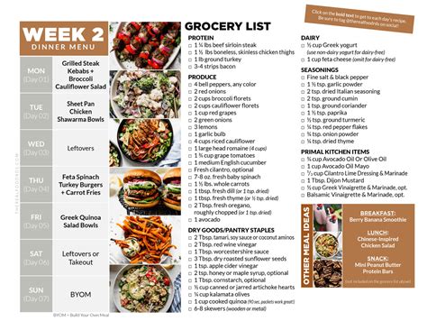 2-Week Healthy Meal Plan with Grocery List - The Real Food Dietitians