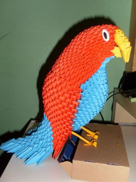 3D Origami Parrot… | Album | Skong | Origami parrot, 3d origami, Modular origami