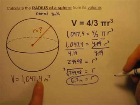 Calculate the Radius of a Sphere When Given Its Volume