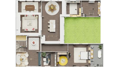 How to Create U Shaped House Plans using a 3D Home Planner? - HomeByMe ...