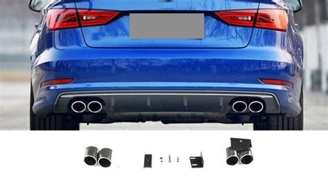 Exhaust Muffler Tips Tail Pipes suitable for Audi A3 8V Sedan Sportback ...