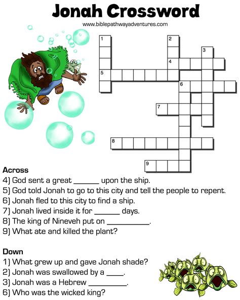 Jonah And The Whale Worksheet