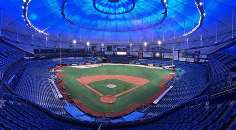 A Look At The New Tropicana Field Lighting During National Anthem : r ...