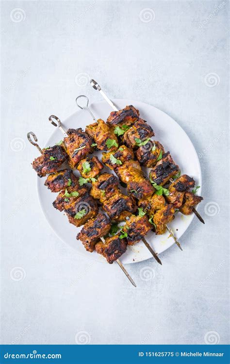 Lamb Tikka Recipe stock image. Image of metal, sizzler - 151625775