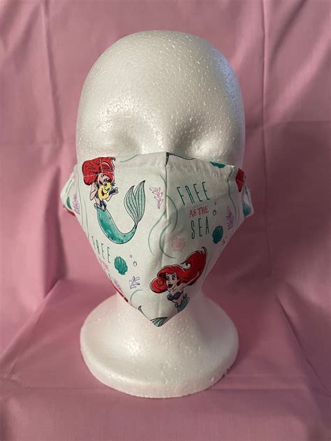 Disney Little Mermaid Ariel face mask | Etsy