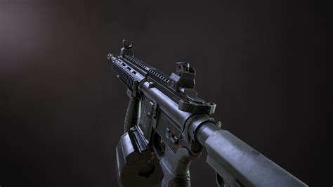 HK416 Assault Rifle — polycount