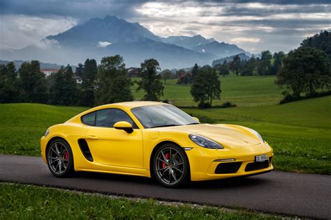 Download Yellow Car Car Porsche Porsche Cayman Vehicle Porsche Cayman S ...