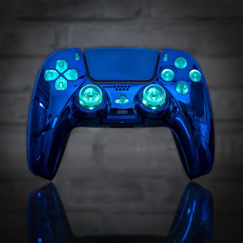 PS5 Controller LED Mod Chrome Blue PS5 Custom Wireless Controller Back ...