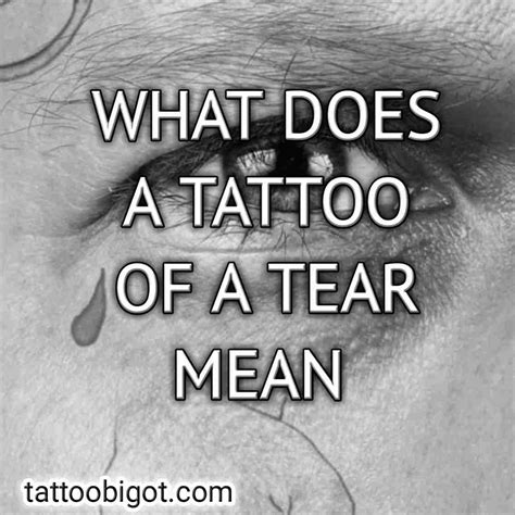 What does a Tattoo of a Tear Mean: Exploring the Emotional Significance of Tear Tattoos - Tattoo ...