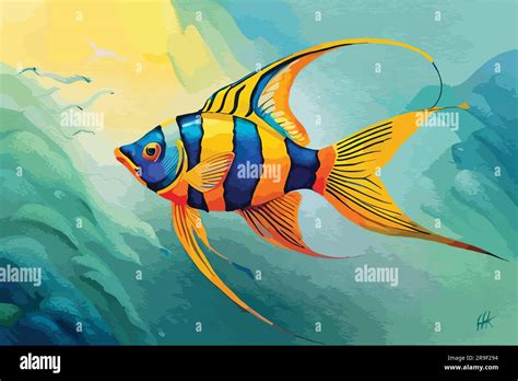 angelfish watercolor art Stock Vector Image & Art - Alamy