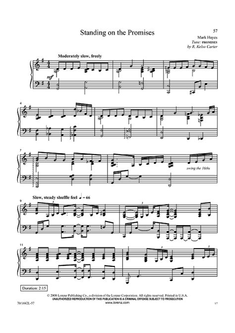 Standing on the Promises" Sheet Music for Piano Solo - Sheet Music Now