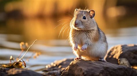 Premium AI Image | Closeup photo of a Gerbil looking in their habitat