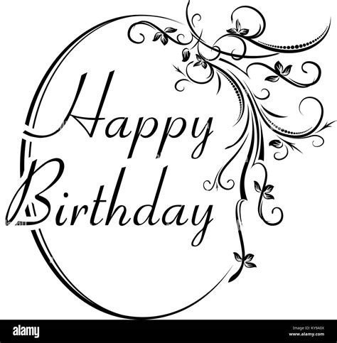 Happy birthday Black and White Stock Photos & Images - Alamy