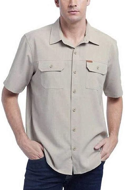 Orvis Men's Short Sleeve Woven Tech Shirt Khaki Neutral, Large - Walmart.com