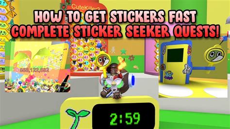 HOW TO GET STICKERS FAST - COMPLETE STICKER SEEKER QUESTS! | Bee Swarm ...