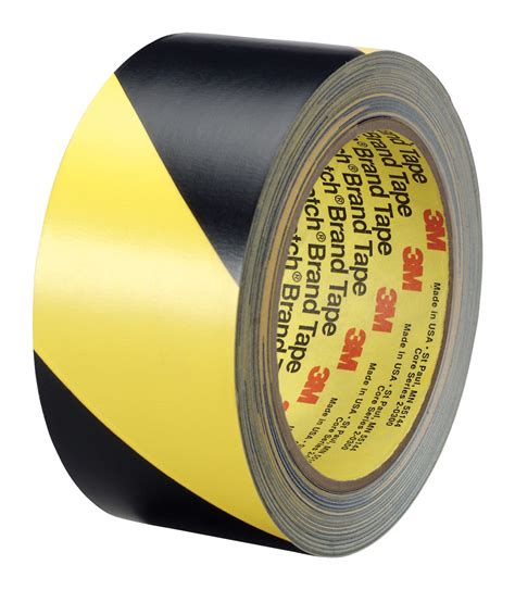 3M Black And Yellow Vinyl Hazard Tape 5702 50mm x 33m