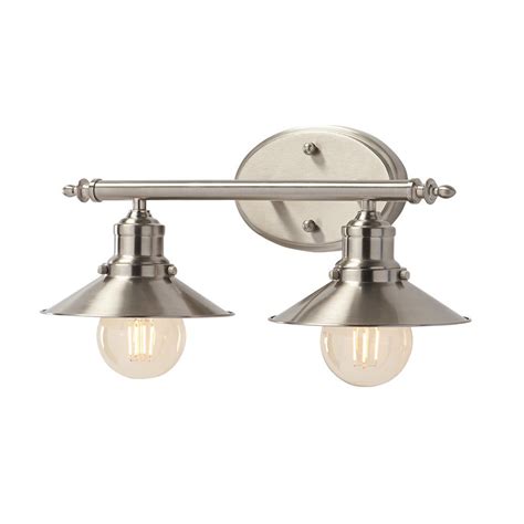 Home Decorators Collection 2-Light Brushed Nickel Retro Vanity Light ...