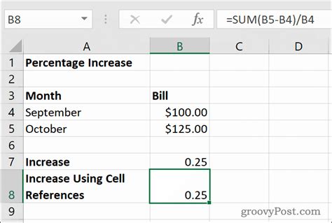 How to Calculate Percentage Increase or Decrease in Excel