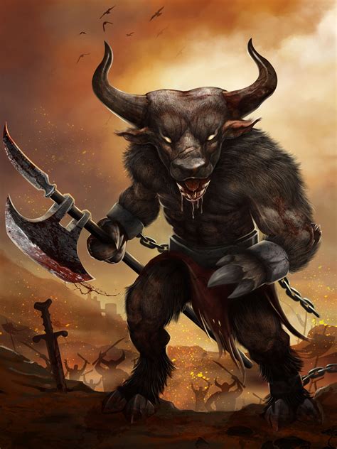 ArtStation - Card Art Illustration (Minotaur)