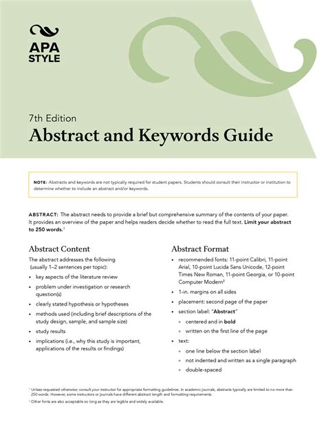 APA Style - abstract-keywords-guide - 7th Edition Abstract and Keywords Guide N O T E ...