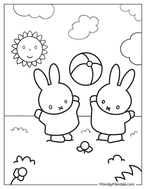 snuffy coloring pages miffy and friends ready for download