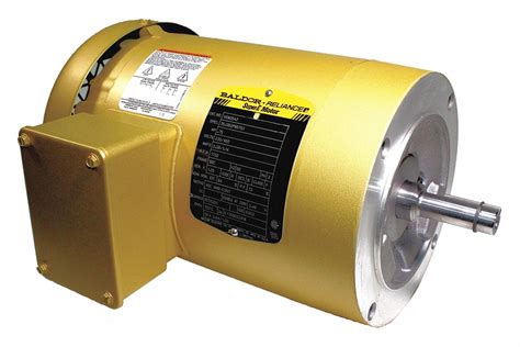 BALDOR ELECTRIC General Purpose Motor, 3/4 HP, 3-Phase, Nameplate RPM 1,750, Voltage 230/460V AC ...