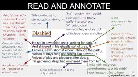 ‘Disabled’ by Wilfred Owen IGCSE Analysis - Expat Edventures