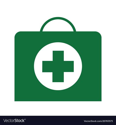 Green cross medical symbol Royalty Free Vector Image